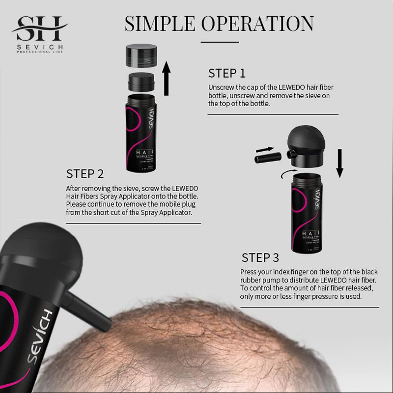 Hair Building Fiber Set Cover Sparse Hair Or Bald Spots Hair Loss Regrowth
