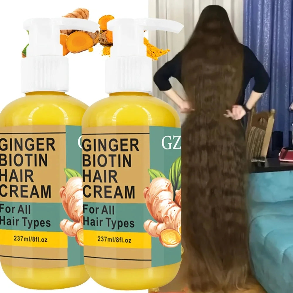 2 Pack GINGER BIOTIN HAIR CREAM Hair Mask Strengthens Moisturizing For Damaged Hair
