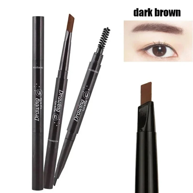 Double-Ended Eyebrow Pencil – Waterproof, Long-Lasting Triangle Tip