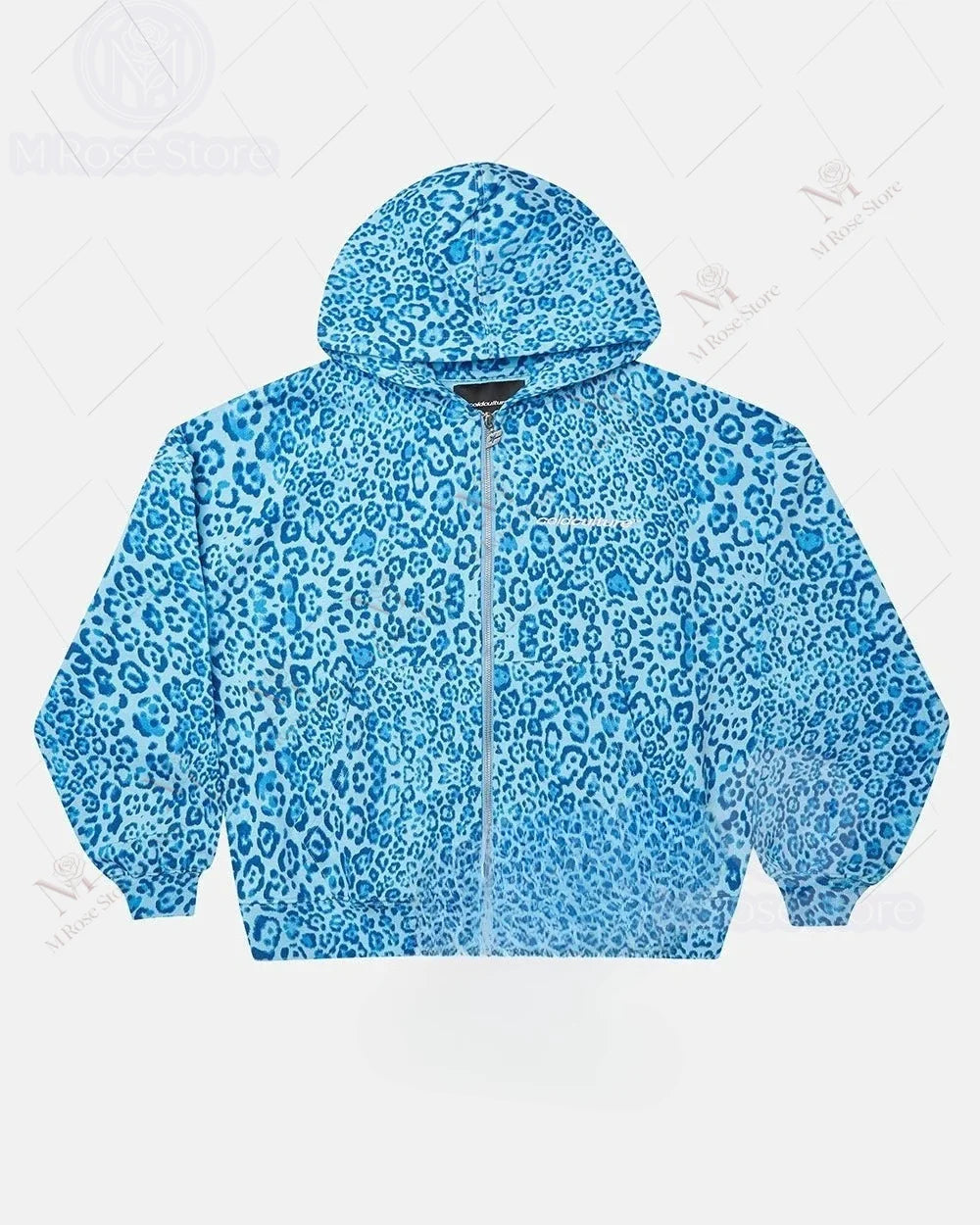 Retro Leopard Print Zipper Hoodie Sweatshirt Loose Casual Sportswear  Style Comfortable Streetwear