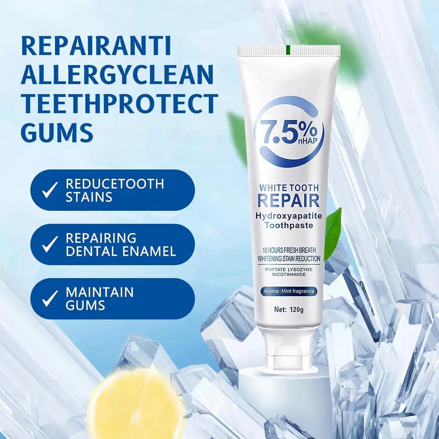 Nano Hydroxyapatite Toothpaste – Fluoride-Free Enamel Repair Paste