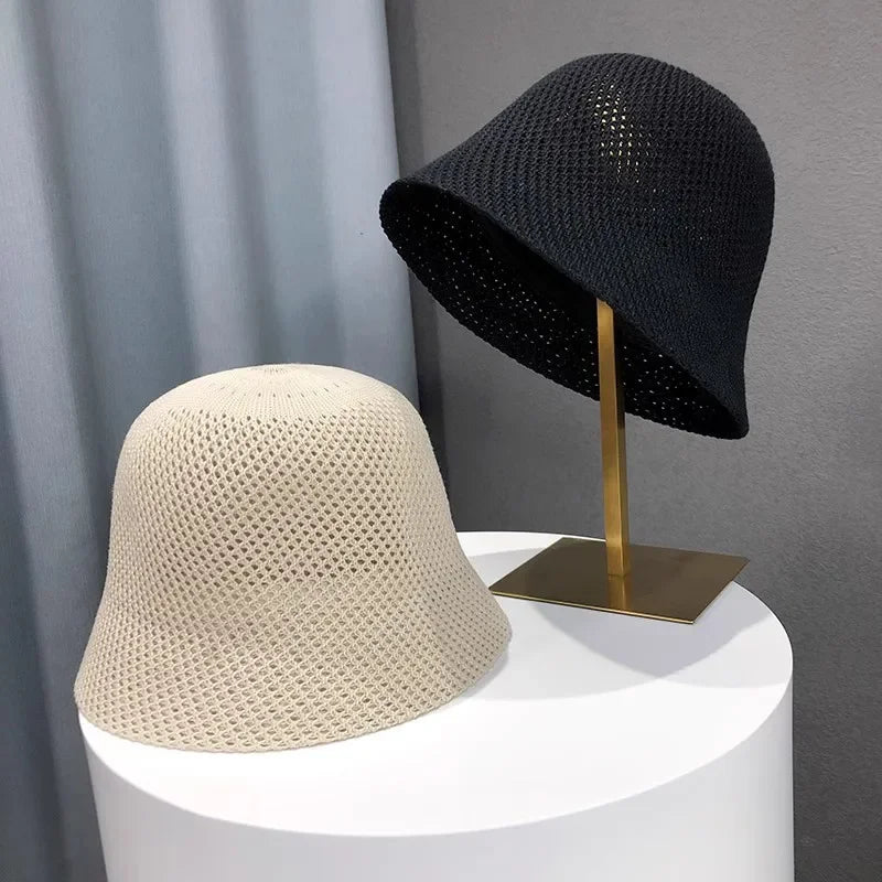 Coselan Women Bucket Hat Summer Hollow Out Thin Breathable