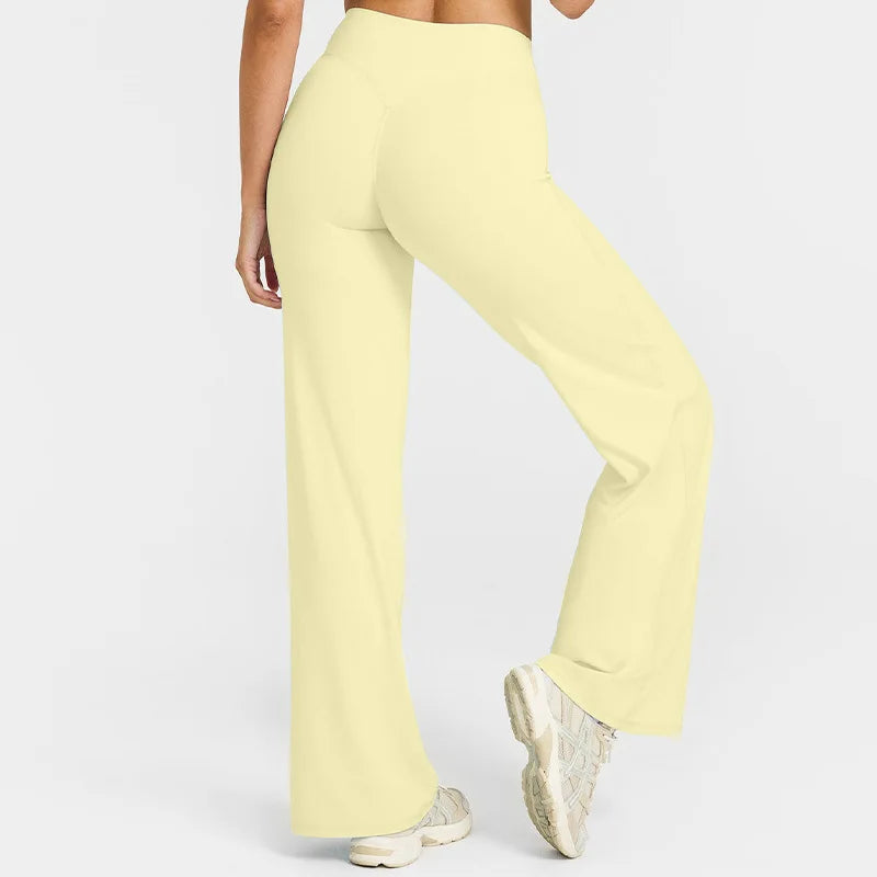 Sport Trousers SoftMotion Straight-Leg Pants Women's High Waist Yoga Bottoms GYM Naked Feel Pilates Running