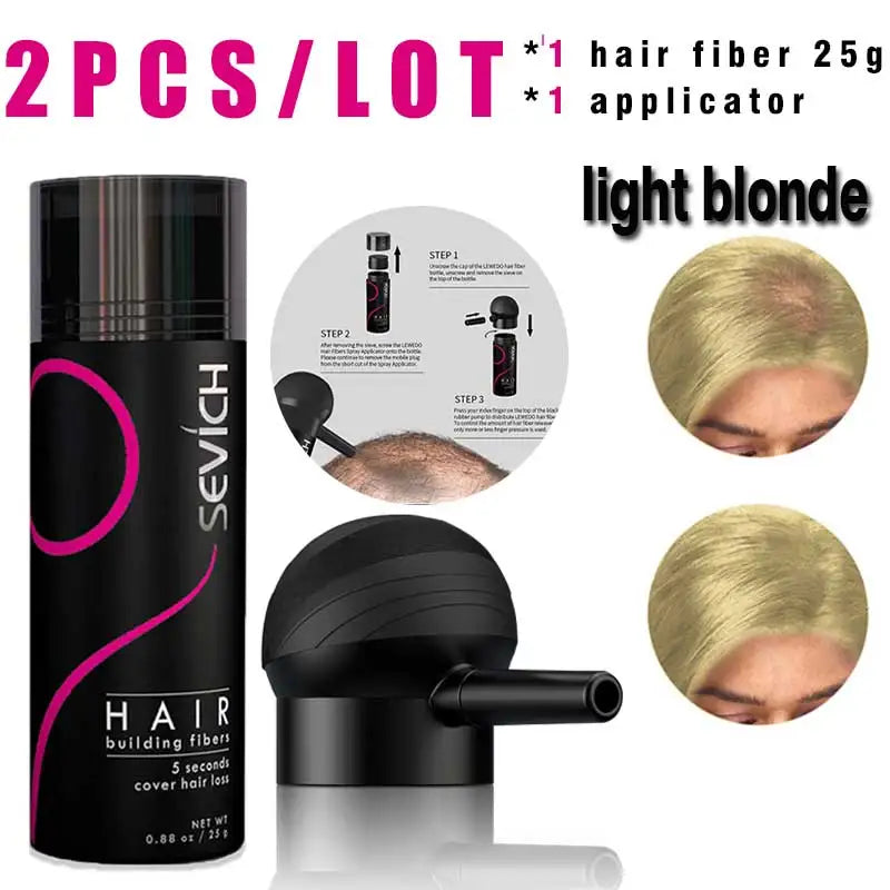 Hair Building Fiber Set Cover Sparse Hair Or Bald Spots Hair Loss Regrowth