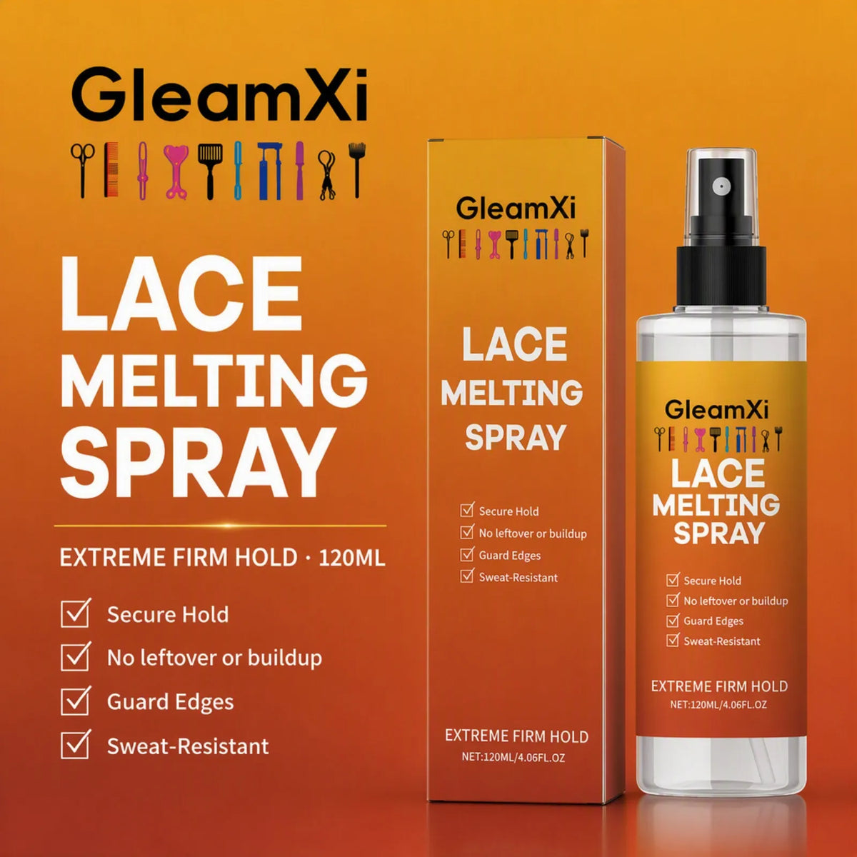 Lace Melting Spray Strong Hold Wig Adhesive Sweat Proof Invisible