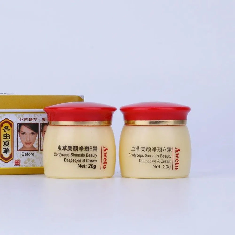 2 Pack Original Chinese Aweto Whitening Anti-Acne Day Night Cream