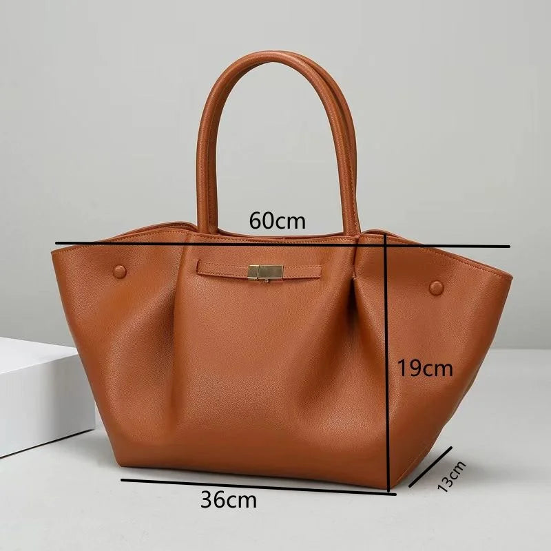 Women's Large-Capacity Laptop Tote Bag – Triple Compartments, Fits