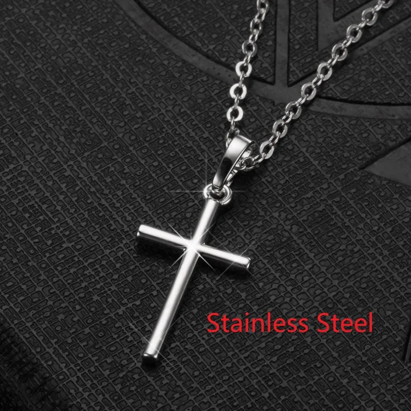 Crown Cross Necklace – Elegant Christian Faith Pendant for Men & Wome
