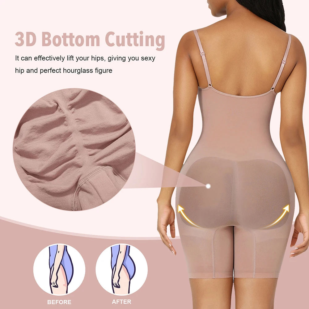 Women Seamless Bodysuit Push Up Corset Waist Trainer Trimmer Butt Lifter Body Shaper