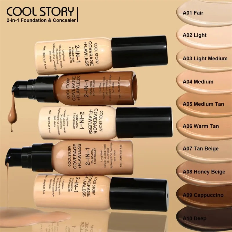 Matte Waterproof BB Cream – Long-Lasting, Hydrating 10-Color Foundation