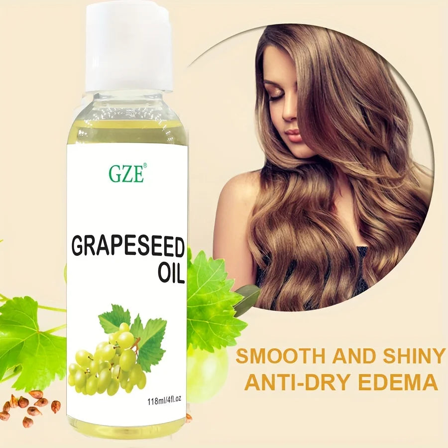 Grapeseed Oil for Sensitive Skin Light Silky Moisturizer for All Skin Type Hair Strengthens Vegan Thickening