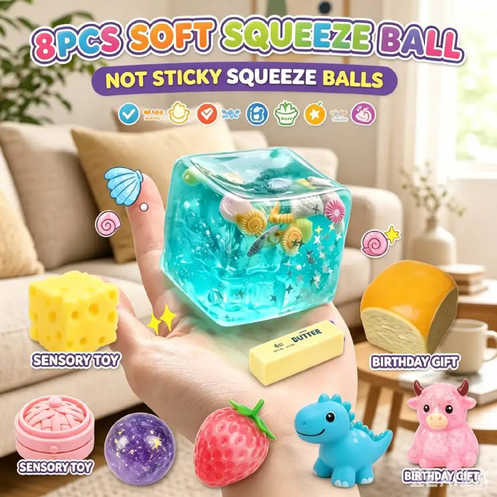 8-Piece Set Mystery Box Slow Rising Squeeze Fidget Toys