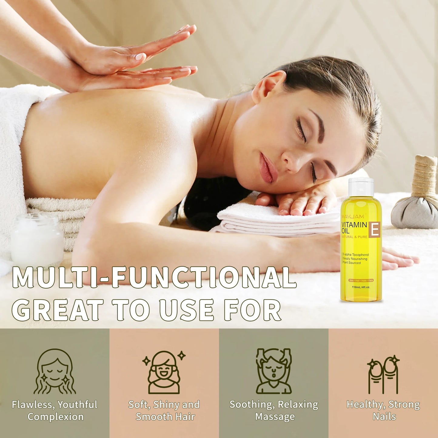 Natural & Pure Vitamin E Face  Oil Skincare Moisturizing