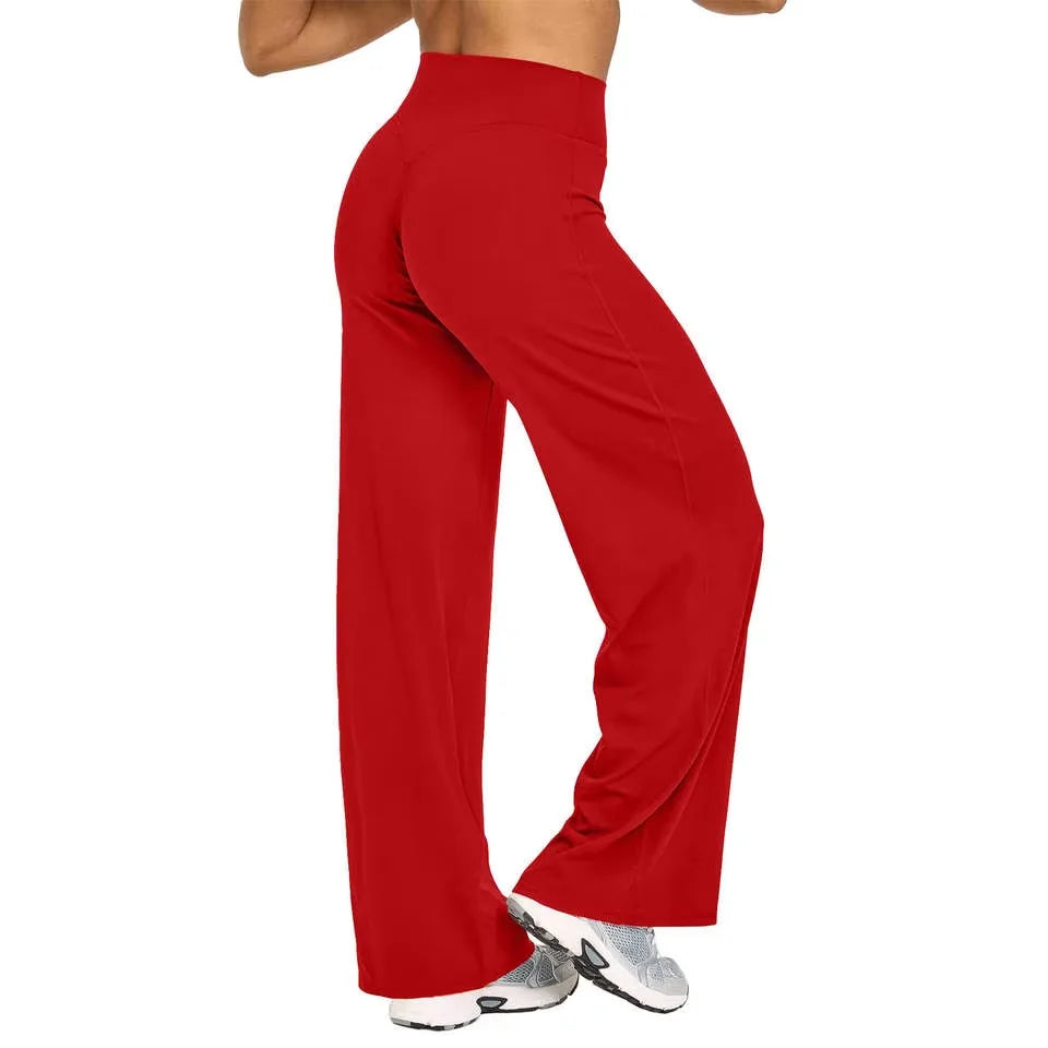 Sport Trousers SoftMotion Straight-Leg Pants Women's High Waist Yoga Bottoms GYM Naked Feel Pilates Running
