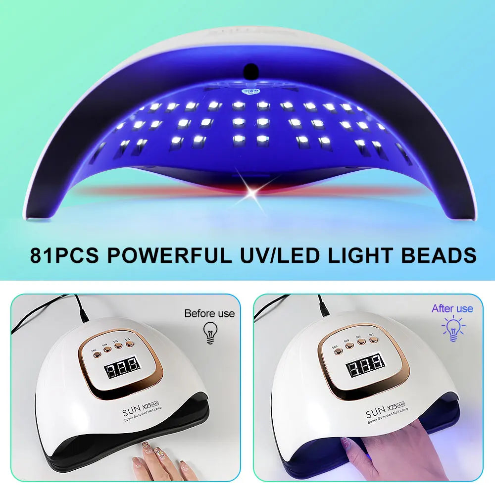 Professional 81 LED UV Nail Lamp with 4 Timers