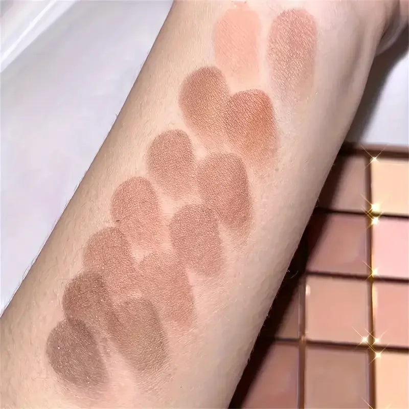 25-Color Eyeshadow Palette – Matte & Shimmer Nude Brown Coffee Shades