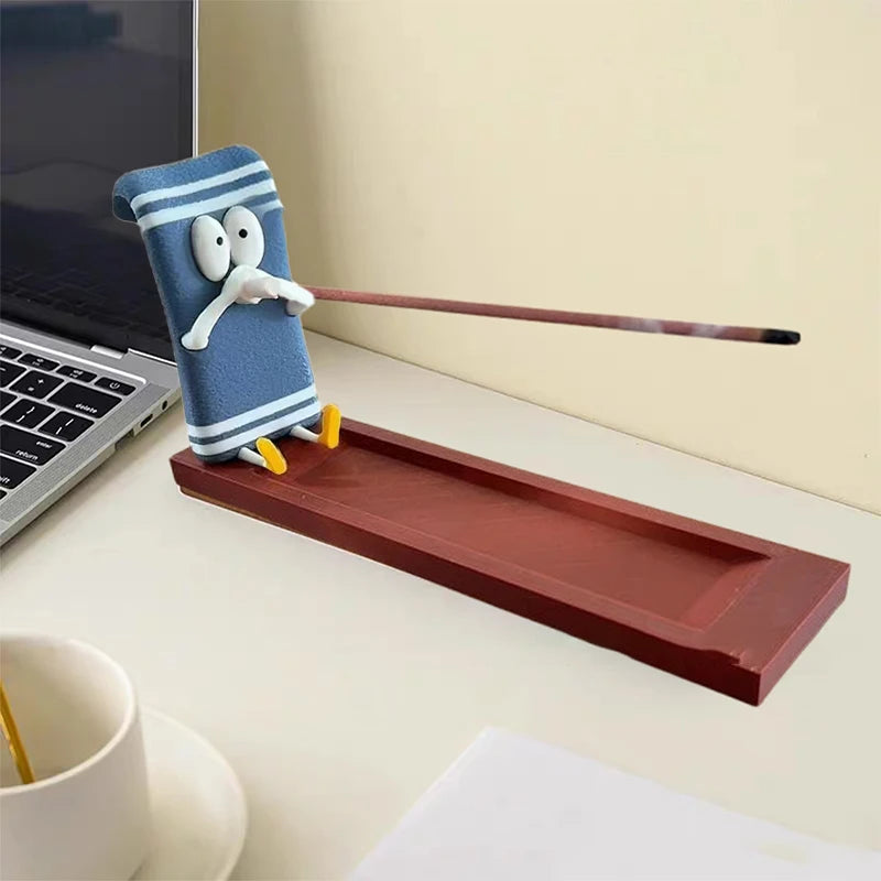 Incense holder shaped like a towel