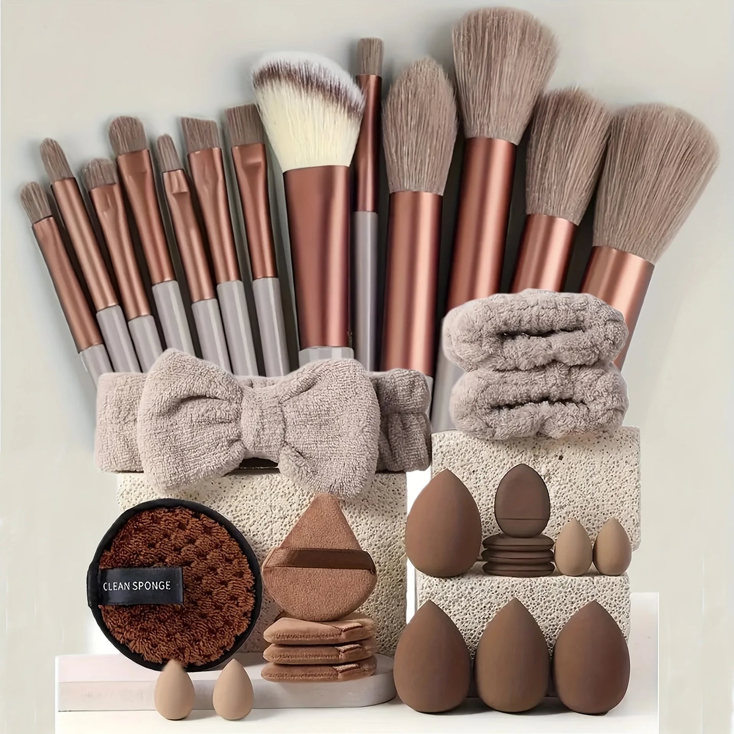 33pcs  Makeup  set Kit  Large and Small Beauty Sponges