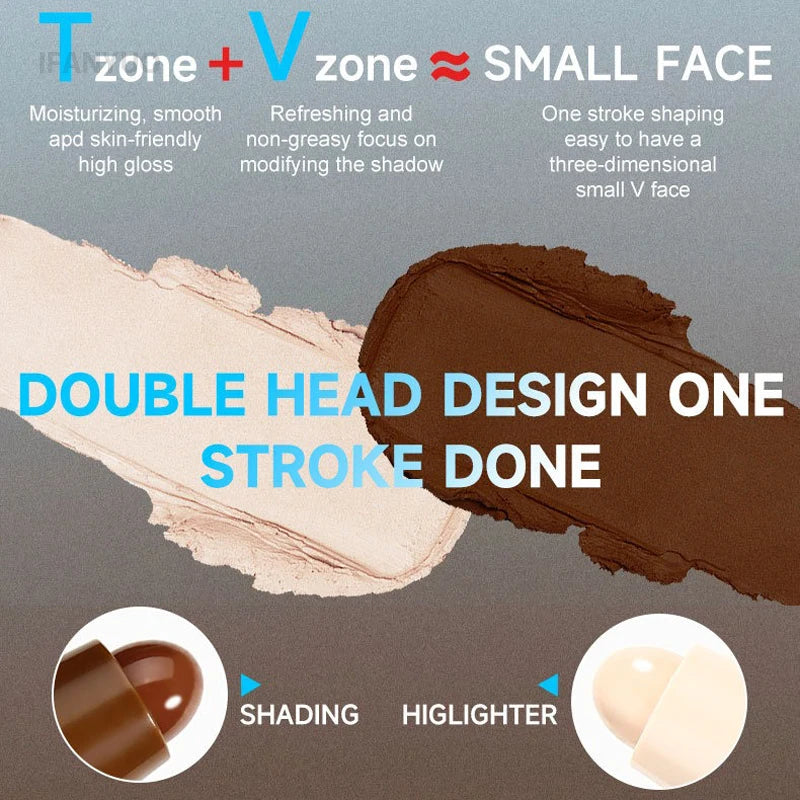 Double-Ended Contour Stick – Waterproof Highlight & Shadow Cream