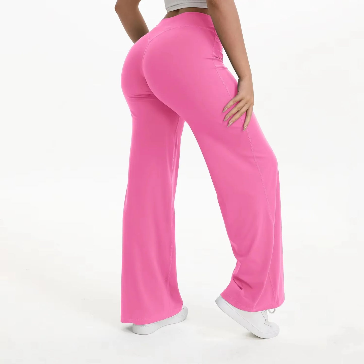 Sport Trousers SoftMotion Straight-Leg Pants Women's High Waist Yoga Bottoms GYM Naked Feel Pilates Running