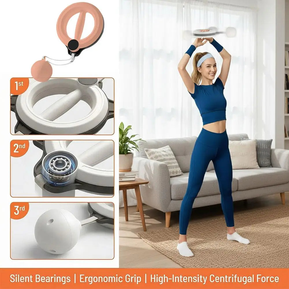 360 ° Rotary Handheld Fitness Machine - Portable Arm and Full Body Workout for Home Gym, Yoga, Pilates, Reduce Fat Burning