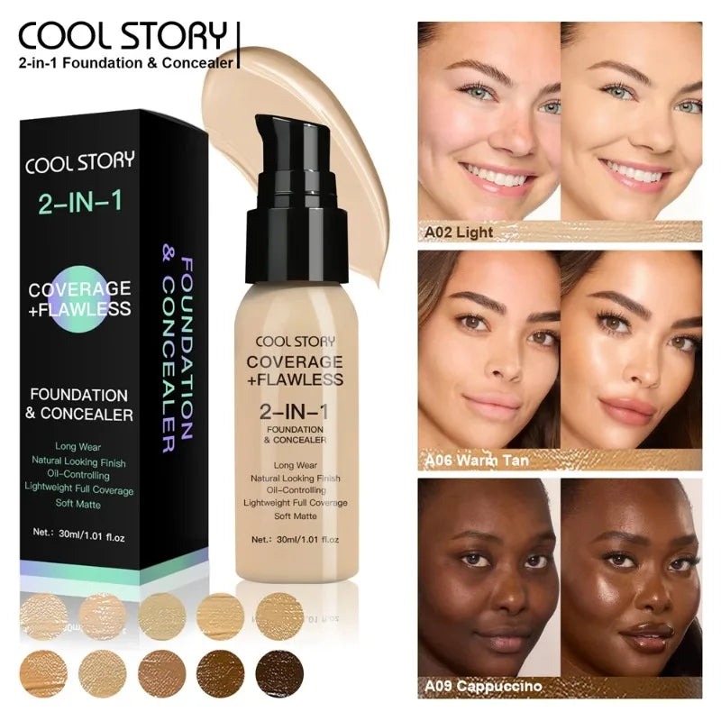 Matte Waterproof BB Cream – Long-Lasting, Hydrating 10-Color Foundation