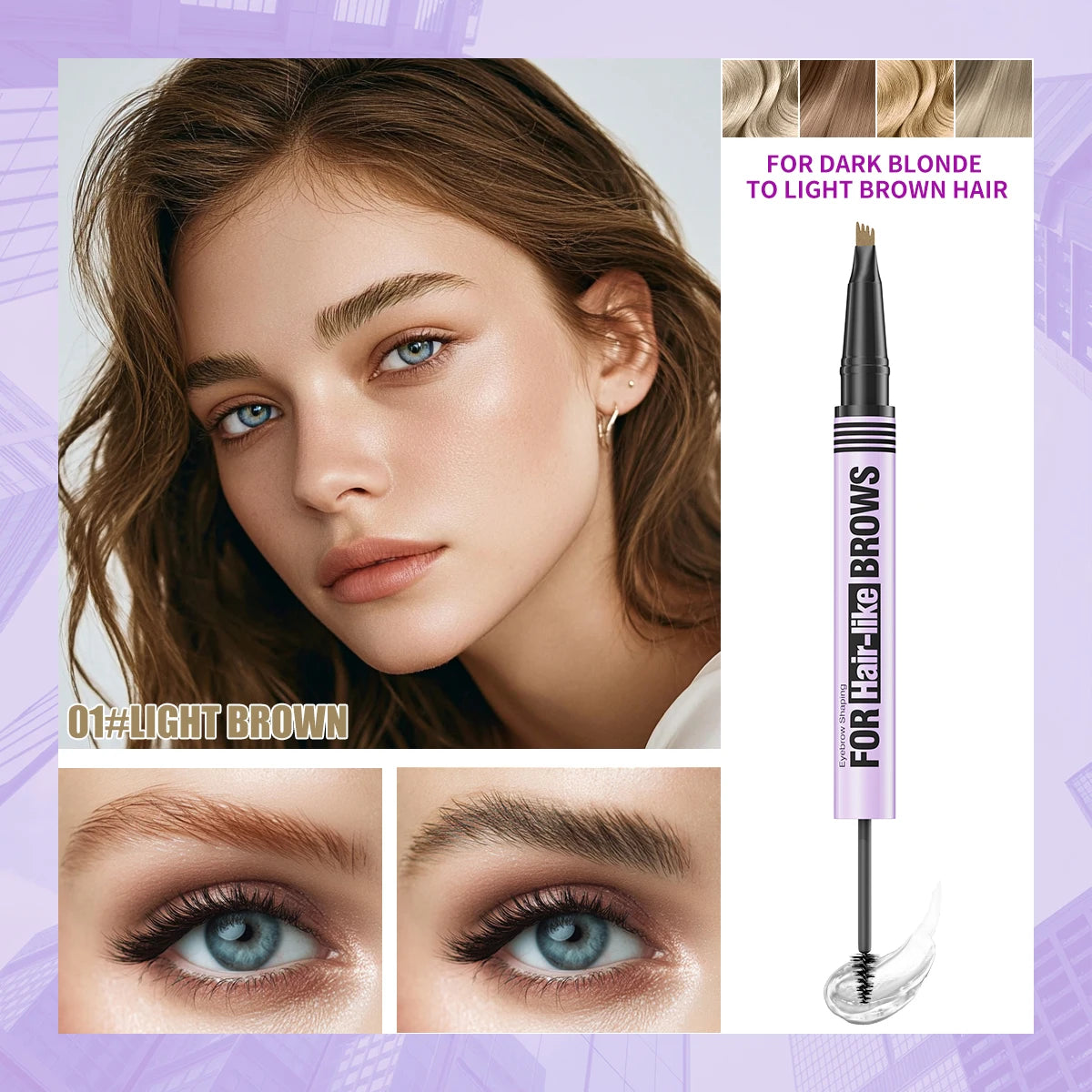 Waterproof Eyebrow Gel Pen – Long-Lasting Tattoo Liquid Brow Cream