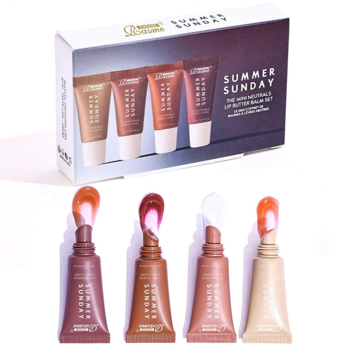 4 Pcs Mini Lip Butter Balm Set