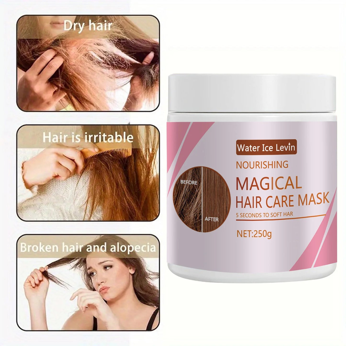 Miracle Keratin Hair Mask 5 Seconds Repair Damaged Frizz Hair