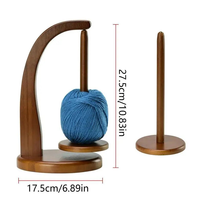 Crochet Yarn Holder Rotating Magnetic Wooden Yarn Holder Space Saving Yarn Holder =