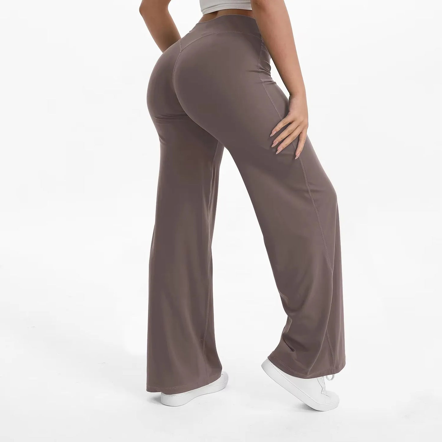 Sport Trousers SoftMotion Straight-Leg Pants Women's High Waist Yoga Bottoms GYM Naked Feel Pilates Running