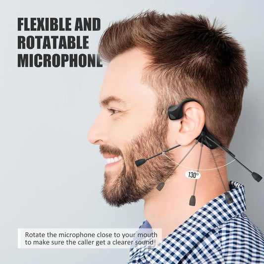Open Air Conduction Wireless Bluetooth Headset with Microphone