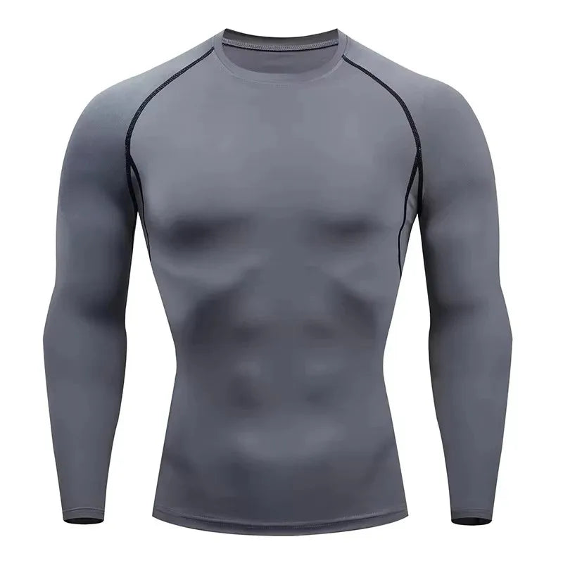 Men Gym Sport T-shirt Compression Elastic T Shirt