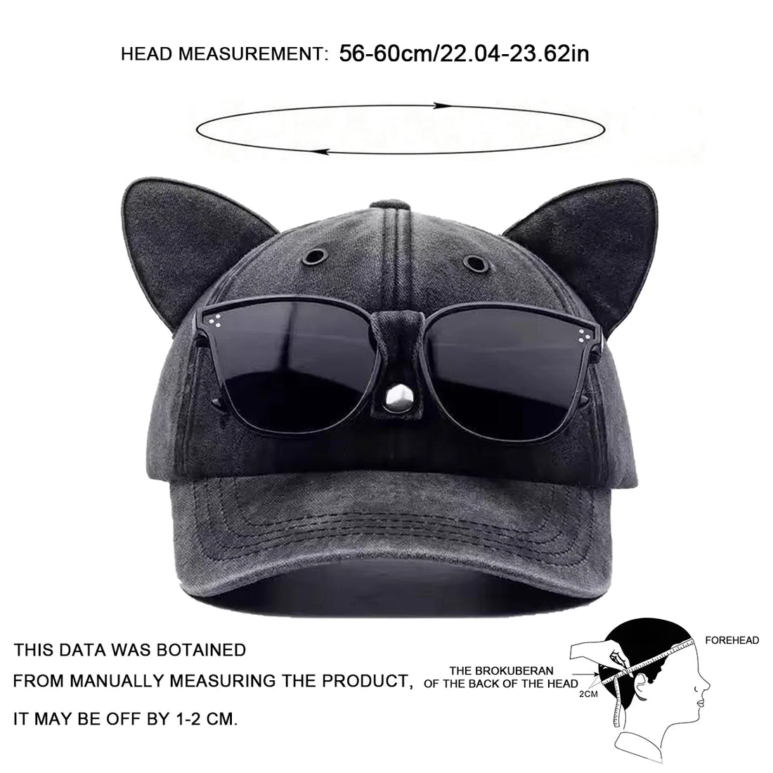 Unisex Personality Cat Ear Baseball Caps Spring Autumn Outdoor Adjustable Casual Hats Sunscreen Hat Sports Cap