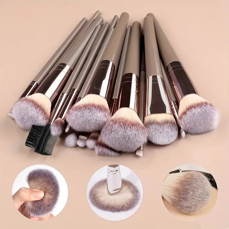 3-20Pcs Premium Foundation Makeup Brushes Set