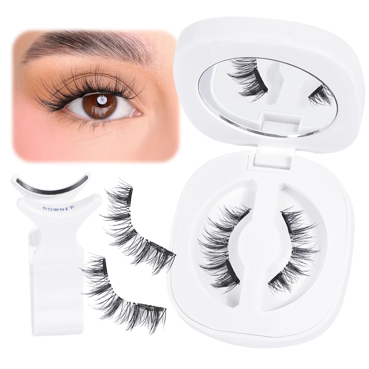 Magnetic Eyelashes with Mirror Applicator