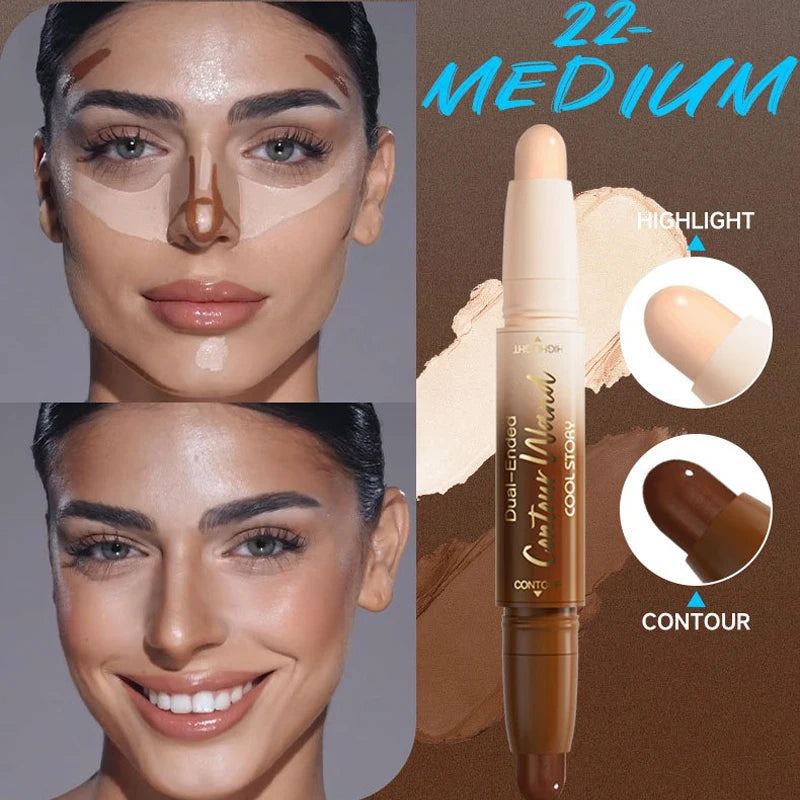 Double-Ended Contour Stick – Waterproof Highlight & Shadow Cream
