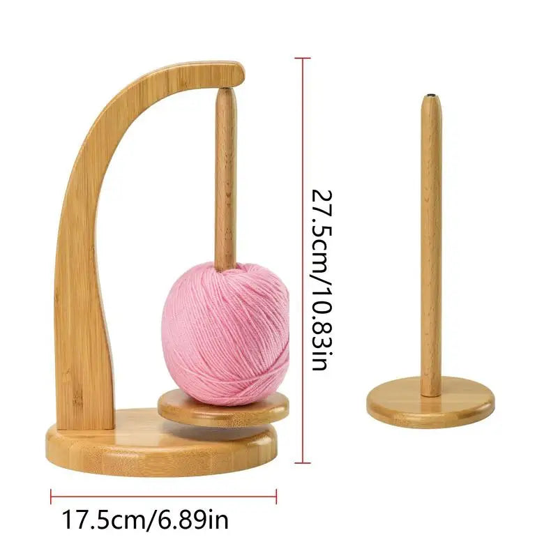 Crochet Yarn Holder Rotating Magnetic Wooden Yarn Holder Space Saving Yarn Holder =