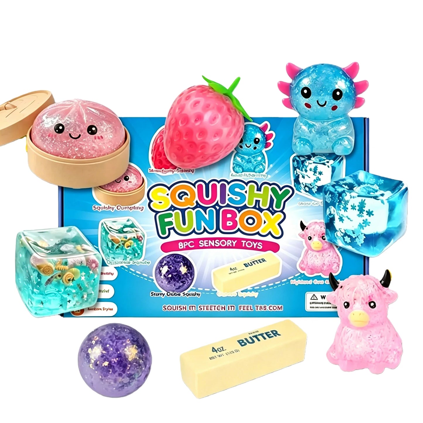 8-Piece Set Mystery Box Slow Rising Squeeze Fidget Toys