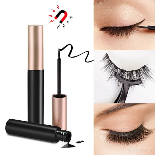 Black Magnetic Eyeliner Glue – Self-Adhesive Liquid Liner for False Lashes