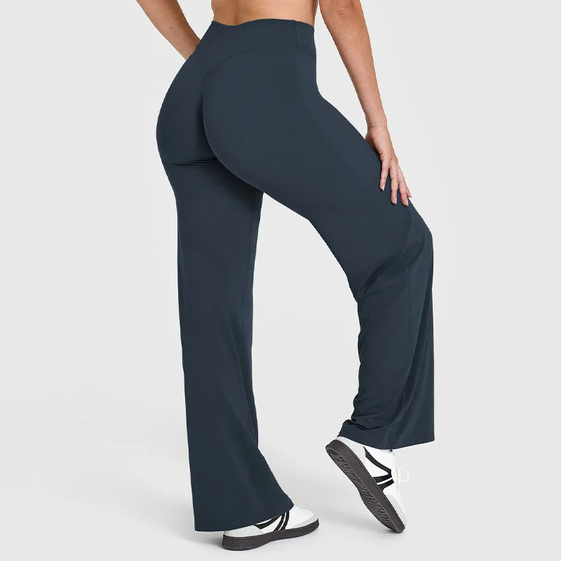 Sport Trousers SoftMotion Straight-Leg Pants Women's High Waist Yoga Bottoms GYM Naked Feel Pilates Running