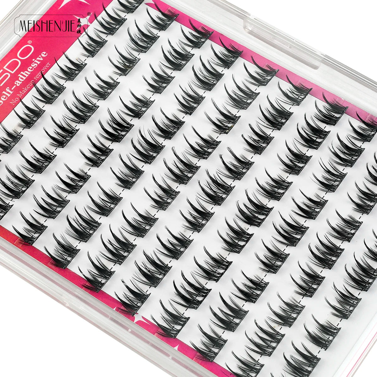 Self-Adhesive Cluster Lashes – 100PCS DIY No-Glue Individual Extensions