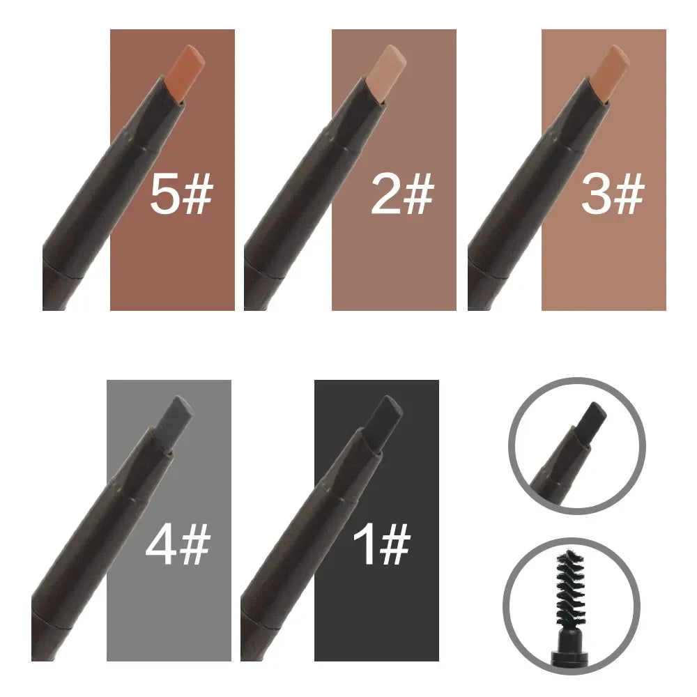 Double-Ended Eyebrow Pencil – Waterproof, Long-Lasting Triangle Tip