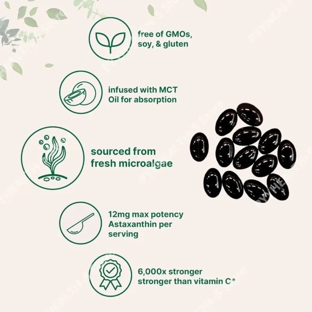 Astaxanthin 12mg Softgels -Most Powerful Antioxidant Daily Antioxidant Support