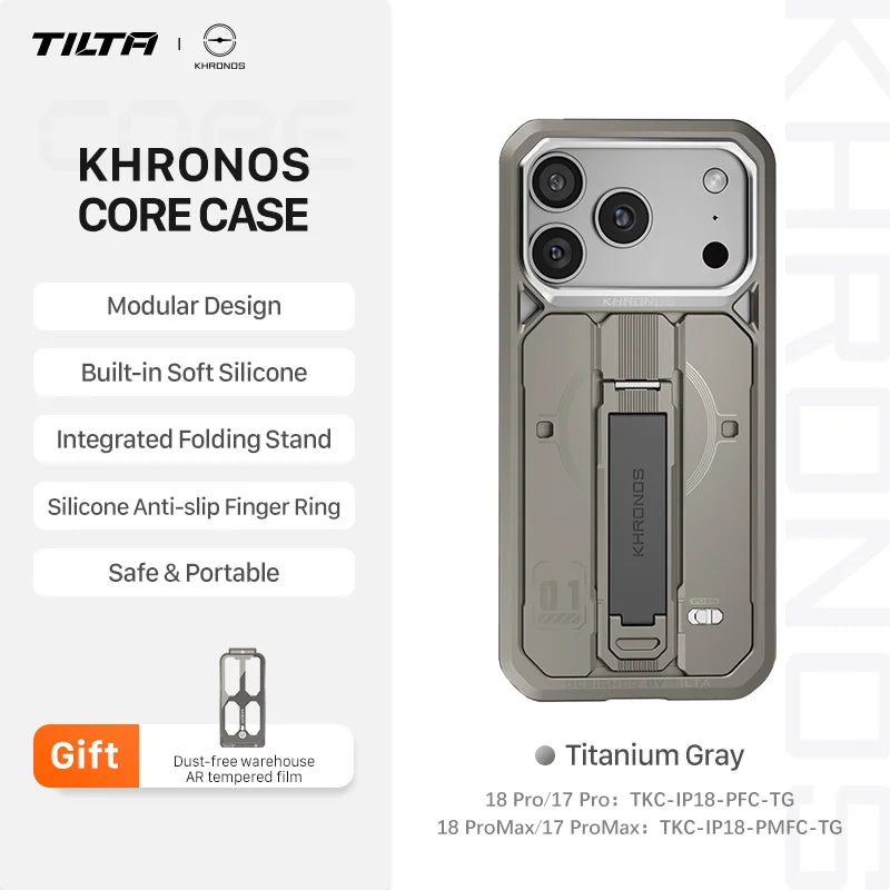 Khronos Core For iPhone 18 Pro/Pro Max Case 17 Pro/Pro Max Interchangeable Magnetic Backplates Kickstand Backplate