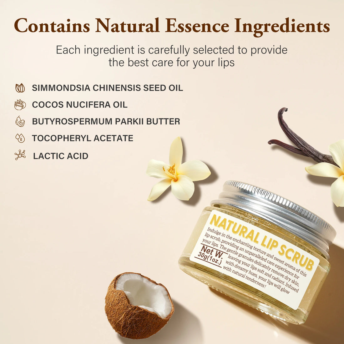 Vegan Exfoliating Lip Scrub