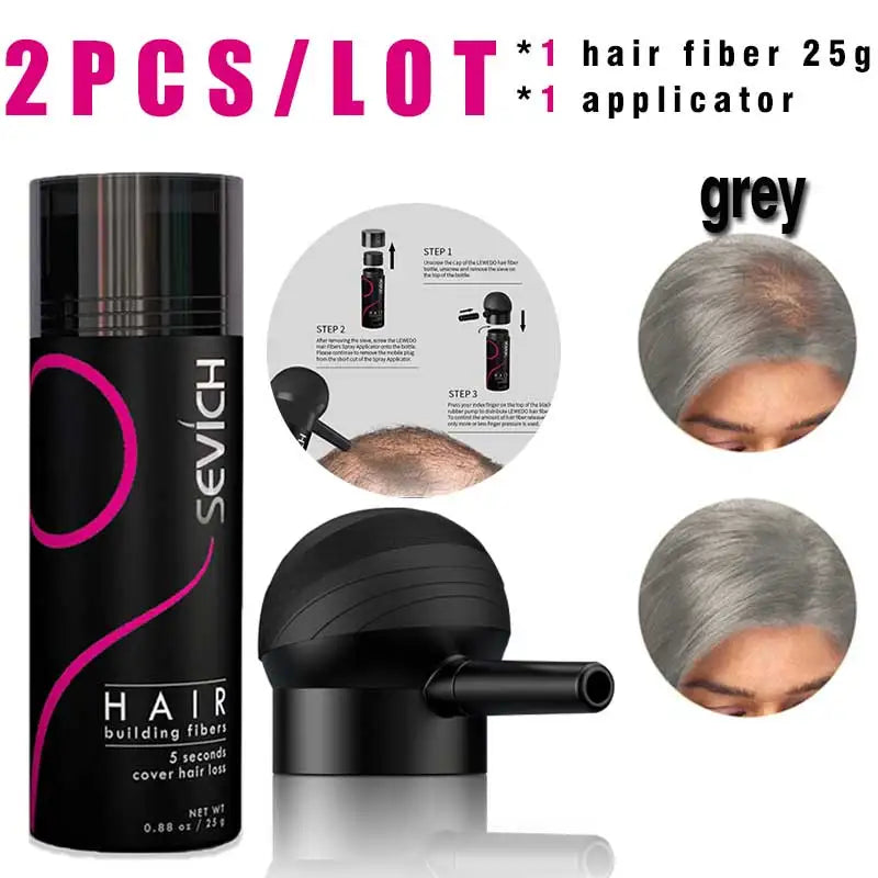 Hair Building Fiber Set Cover Sparse Hair Or Bald Spots Hair Loss Regrowth