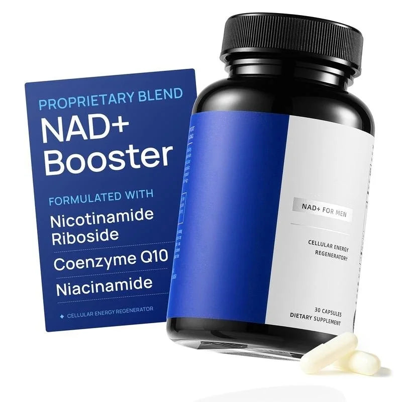 NAD+ Supplements Capsules for Men with Resveratrol CoQ10 and Zinc Cellular Energy Antioxidant Support -PREMIUM EDITION