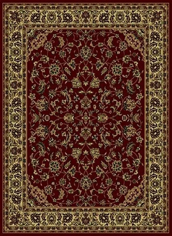 Classic Red Oriental Area Rug Elegant Floral Pattern Persian Style Carpet for Living Room Home Decor  Machine washable