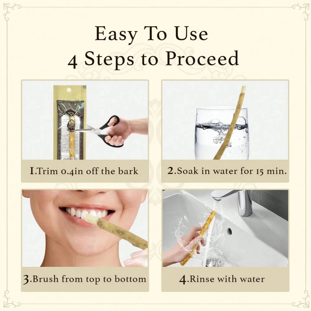 Retro Natural Miswak Toothbrush Traditional Branch For Teeth Sensitive Gift